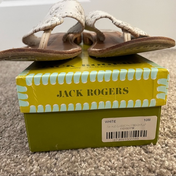 Jack Rogers “Jacks Flat Sandal” White Size 10M - Picture 3 of 5